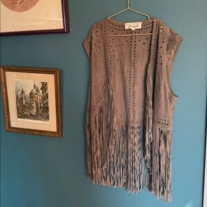 Nigel Preston for free people Taupe Suede Vest
